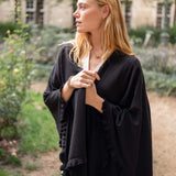 Women's Black Ruffle Travel Wrap