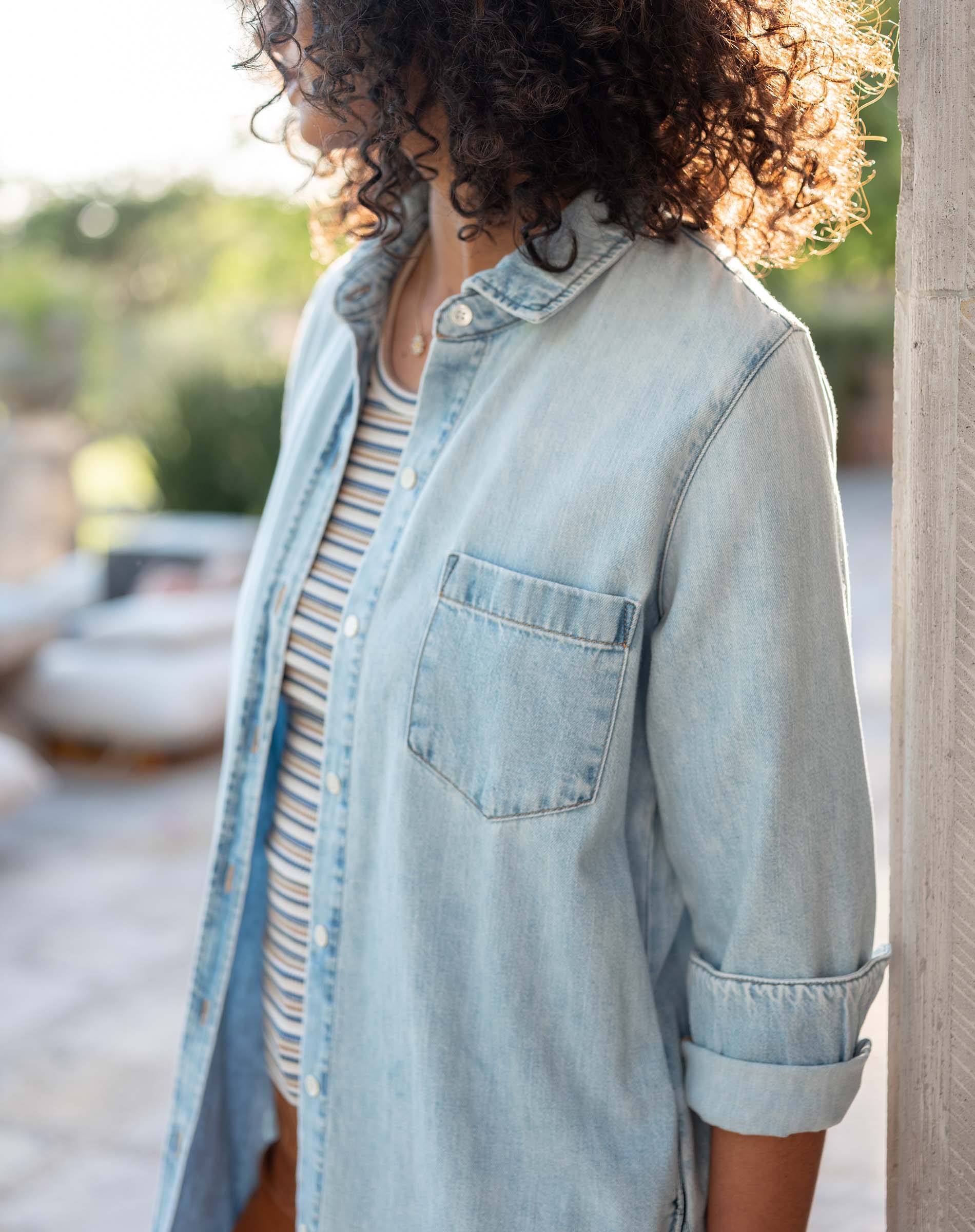 chinese dress ladies LifeShe Women's Tunic Mini Shirt Dress Cotton Long Sleeve Ruffle Hem Dress  Button Up Shift Chambray Dresses at Amazon Women's Clothing store main image 1