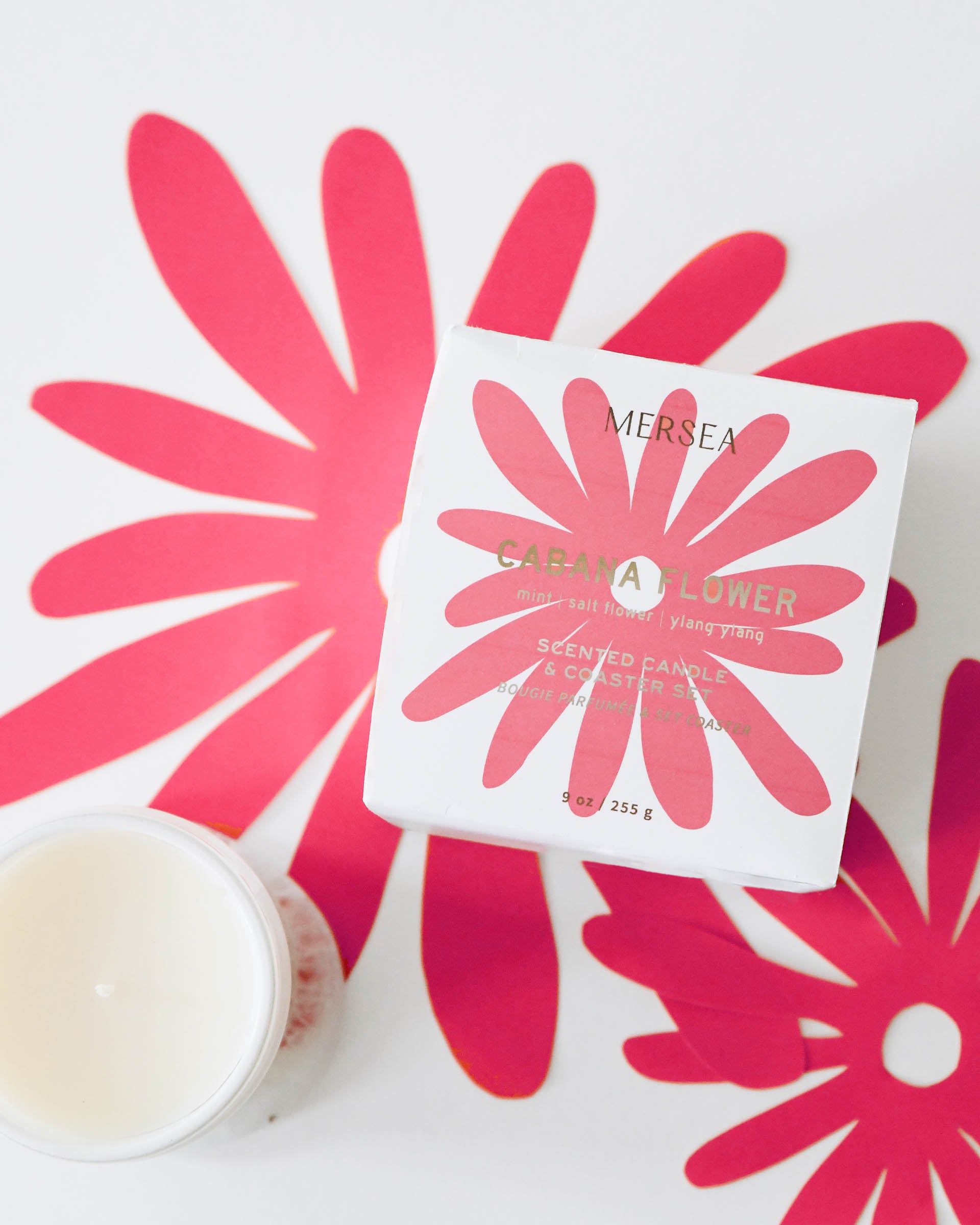 Cabana Flower Boxed Candle & Coaster