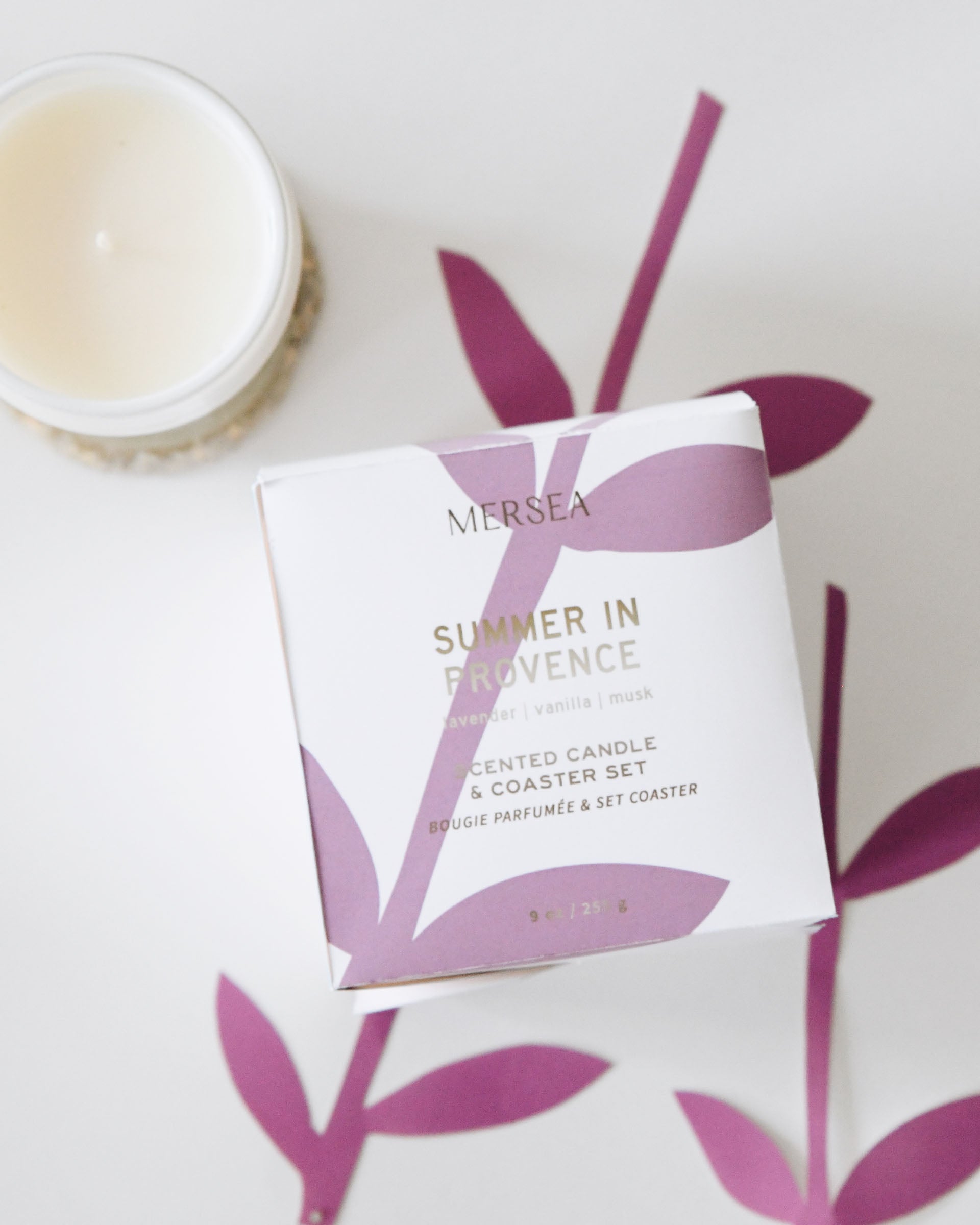 Summer in Provence Boxed Candle & Coaster