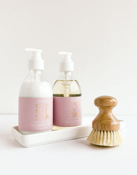 mersea Coconut Sugar Shea Lotion & Hand Soap Set with Brush