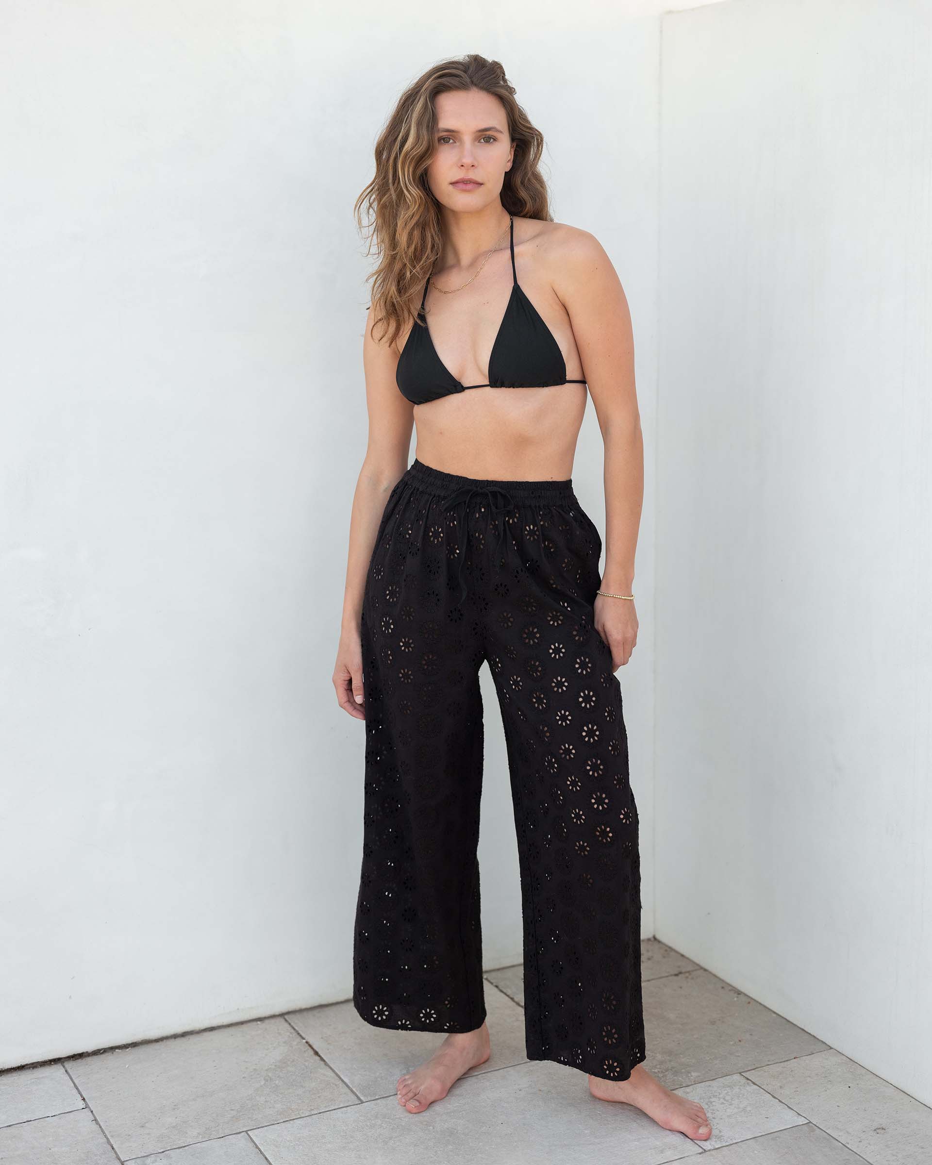 Daisy Eyelet Coverup Pant