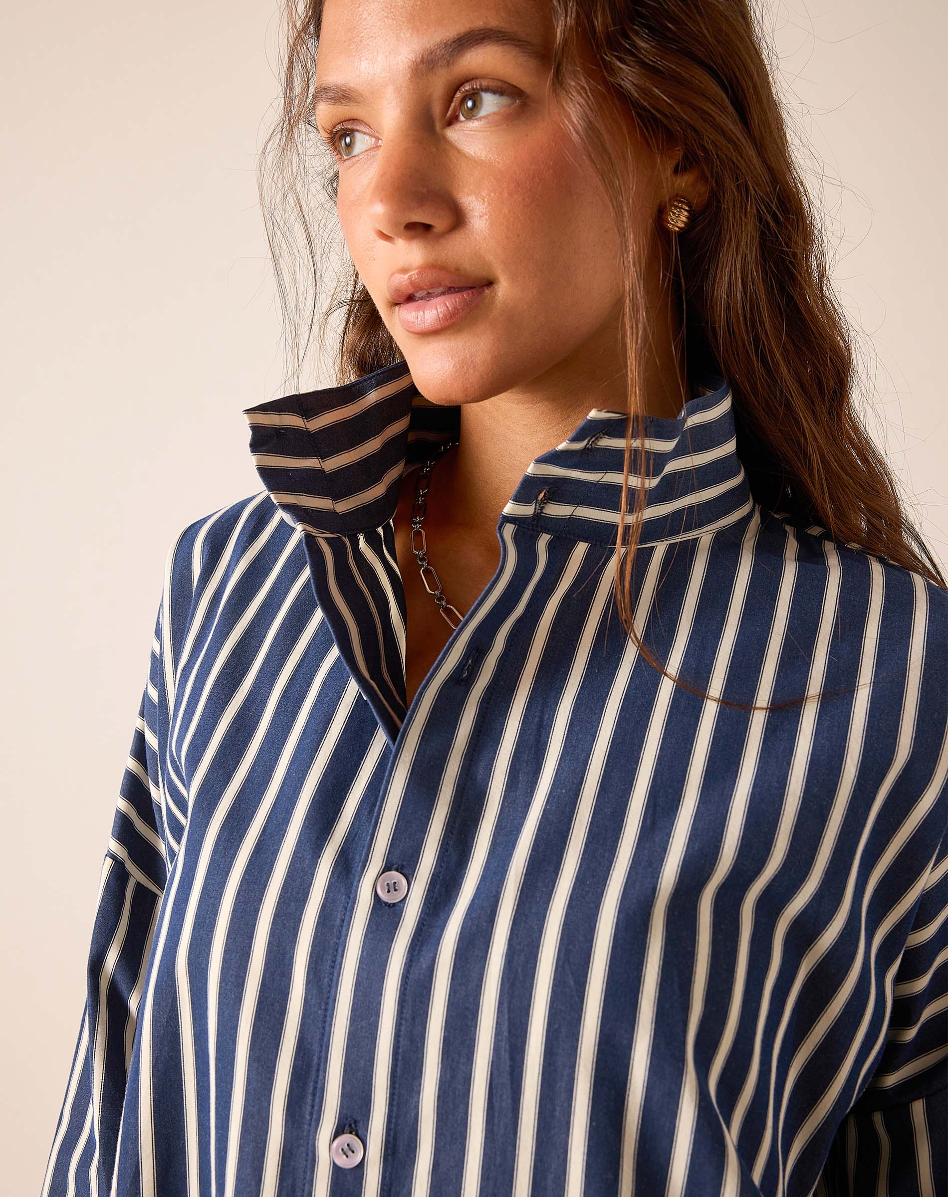 Emerson Pop Up Collar Top Voyageur by MERSEA | Versatile Blouse