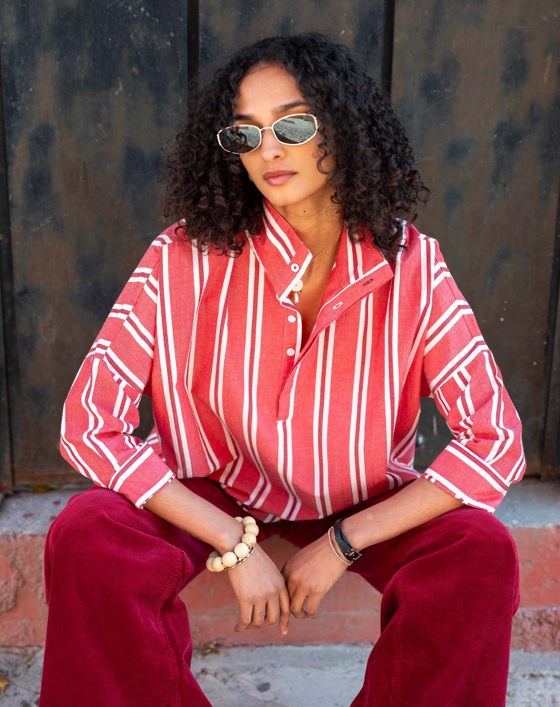 Emerson Pop Up Collar Top