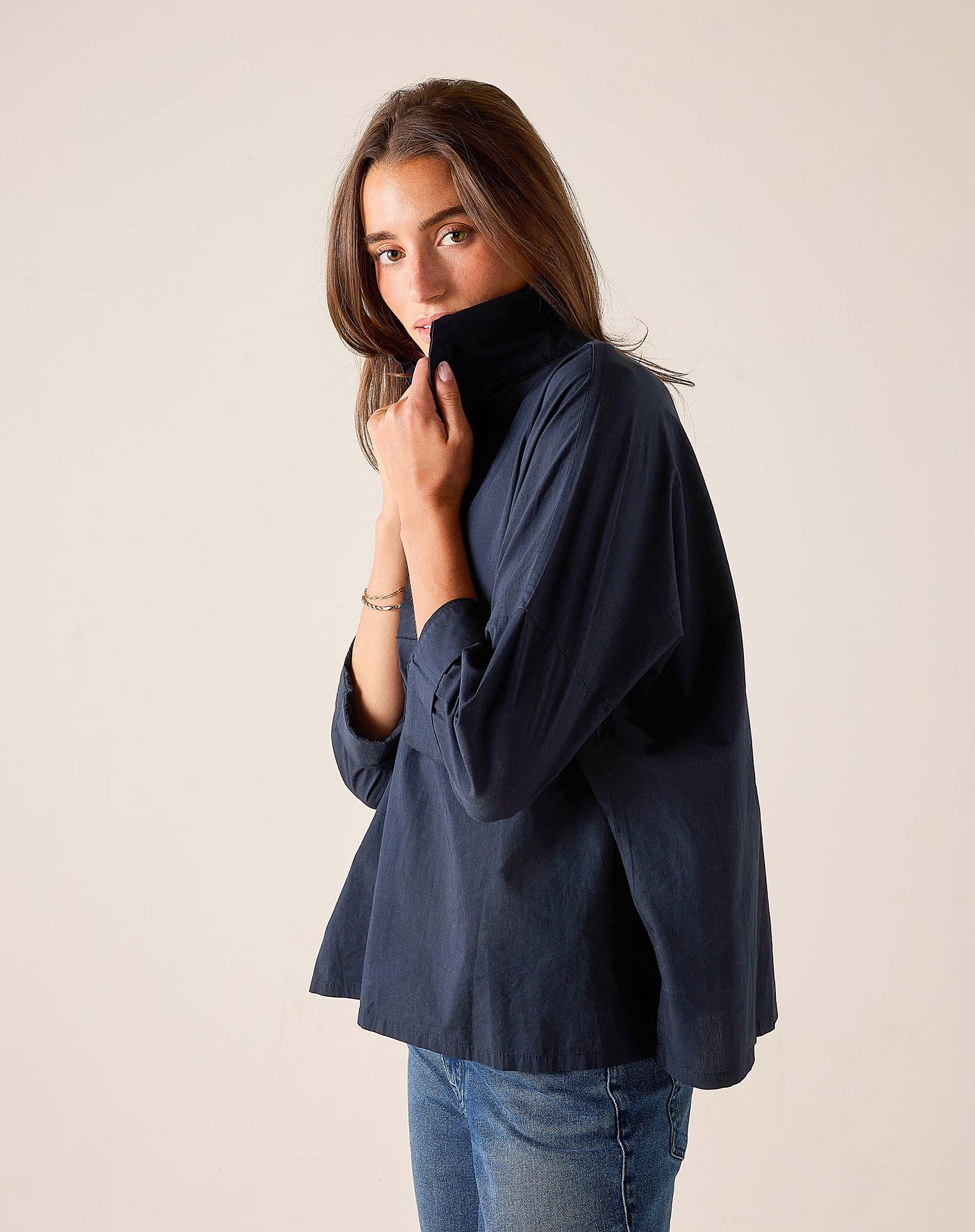 Emerson Pop Up Collar Top