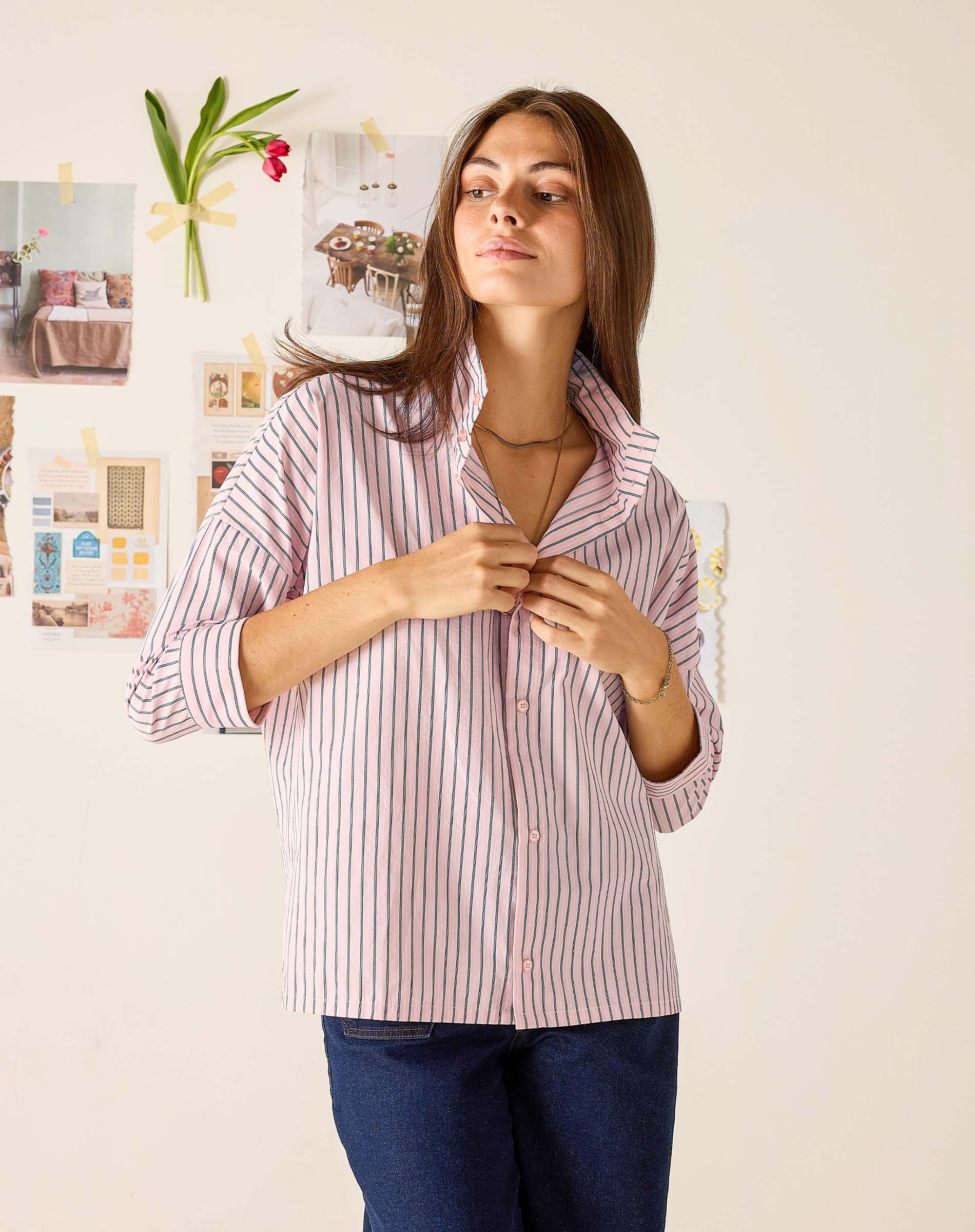 Emerson Pop Up Collar Top