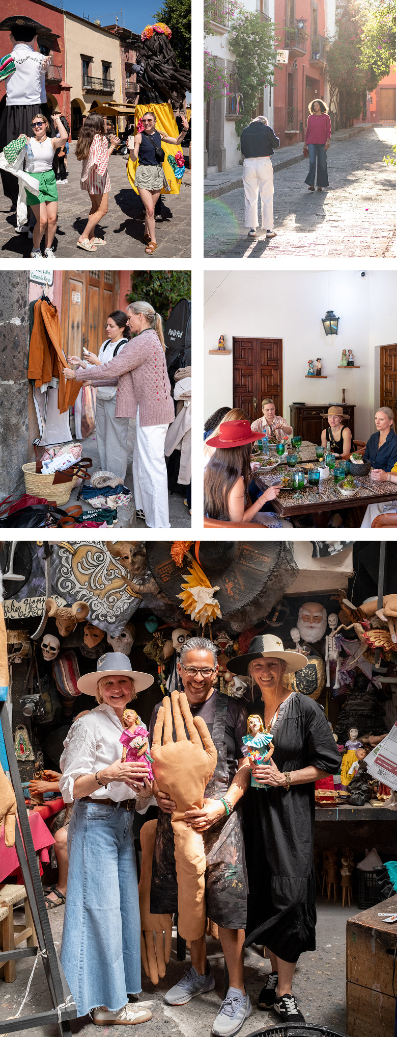 Images of different places and people visited in San Miguel