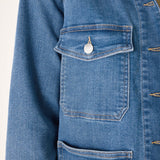 Women's Light Wash Thermal Patch Pocket Jacket