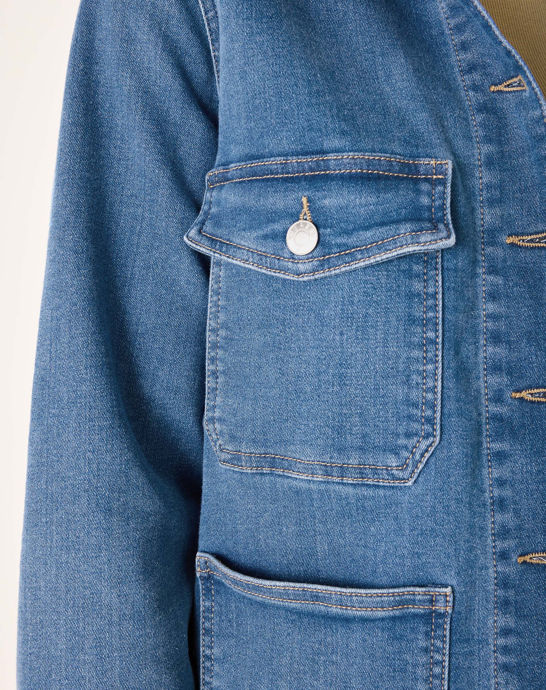 Women's Light Wash Thermal Patch Pocket Jacket