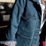 Women's Light Wash Thermal Patch Pocket Jacket