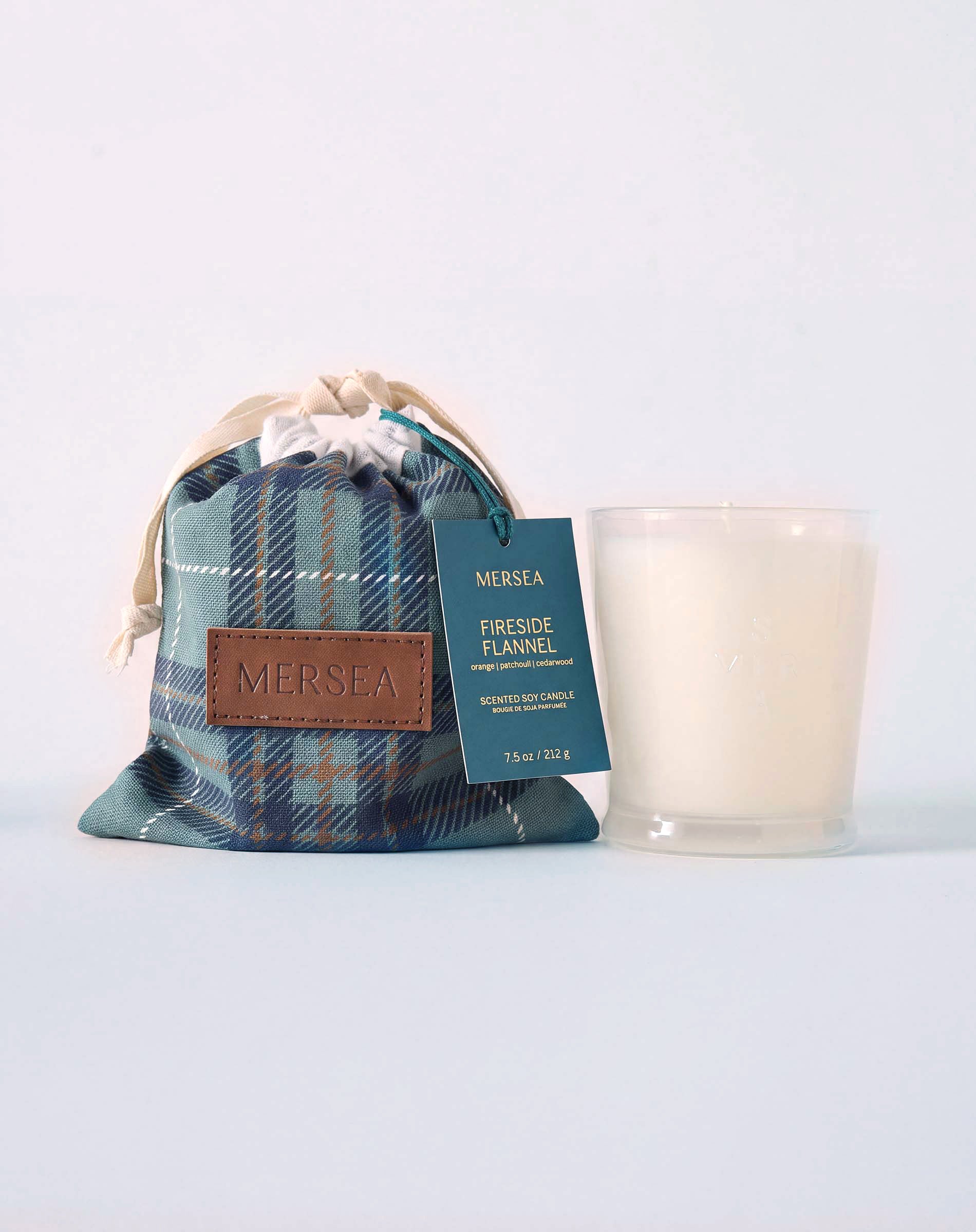 Fireside Flannel Plaid Bagged Candle
