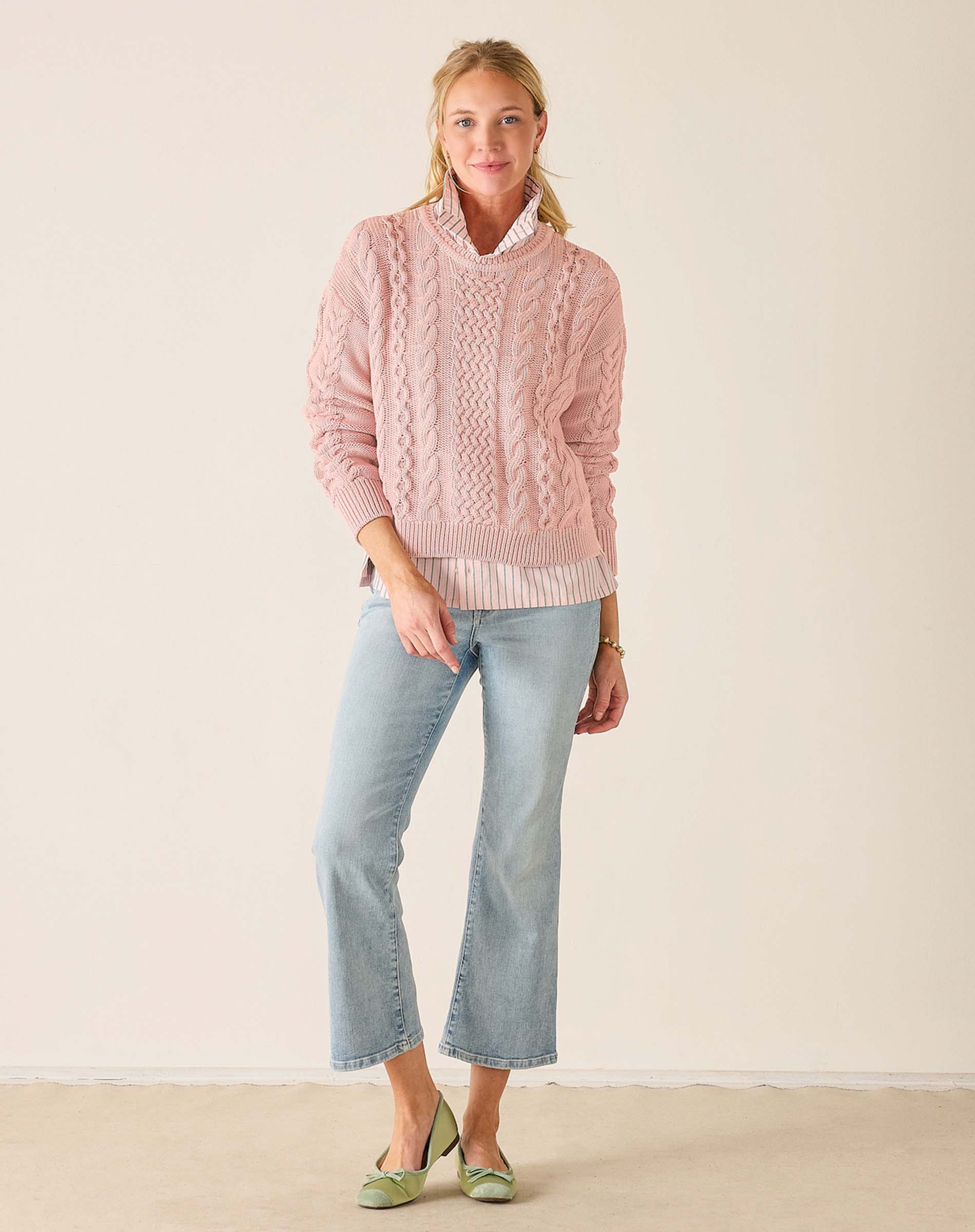 Fisherman Crewneck Pullover Voyageur by Mersea | Cable Knit