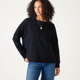 Frenchie Raw Edge Crewneck Sweatshirt