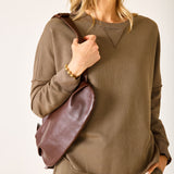 Frenchie Raw Edge Crewneck Sweatshirt