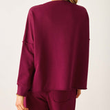 Frenchie Raw Edge Crewneck Sweatshirt