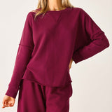 Frenchie Raw Edge Crewneck Sweatshirt