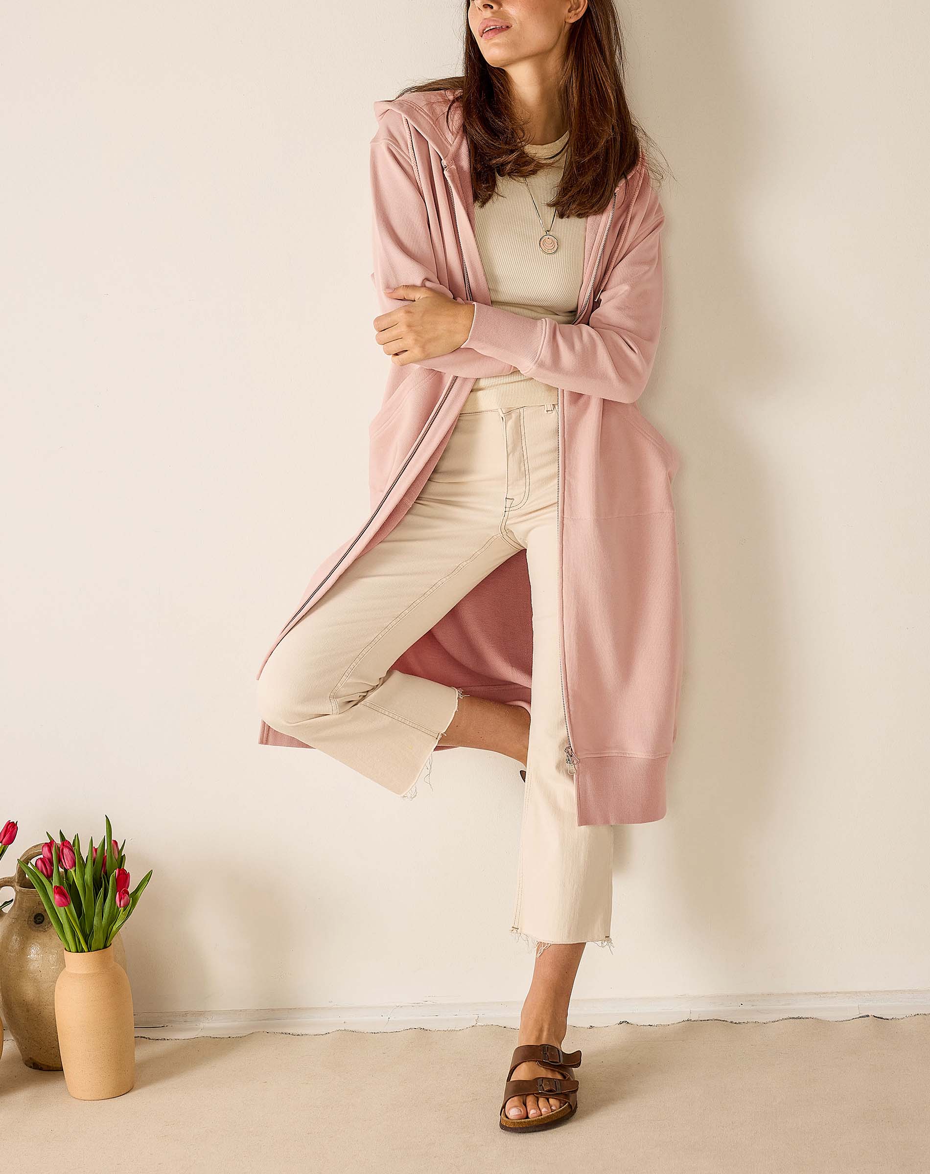 Frenchie Full Zip Maxi Hoodie
