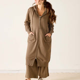Frenchie Full Zip Maxi Zip Hoodie
