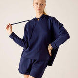 Cadet blue hoodie and matching shorts set