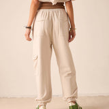 Bone jogger pants with elastic waist and cargo pockets