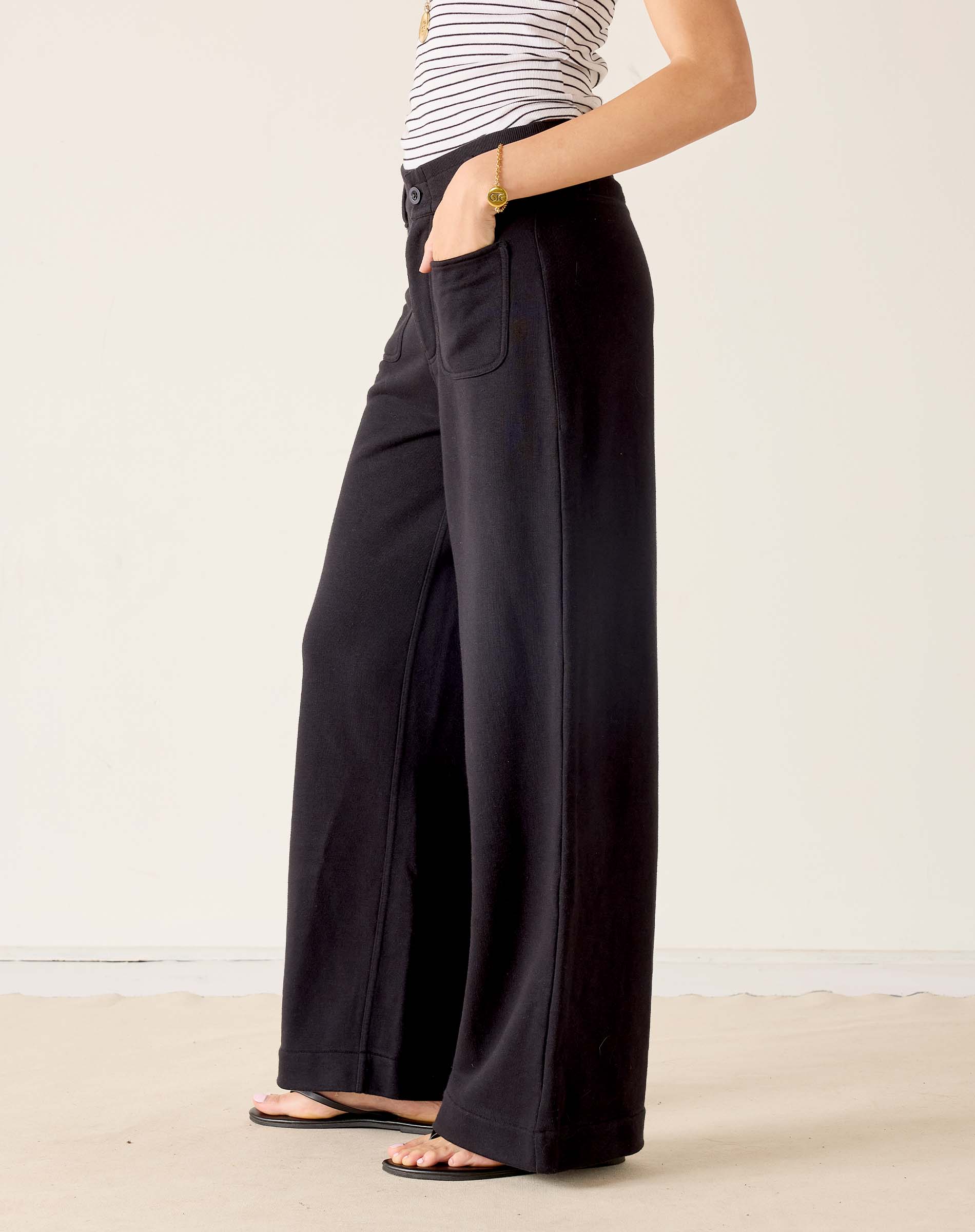 Frenchie Patch Pocket Wide Leg Pant