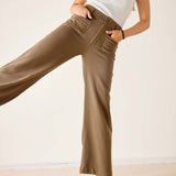 Frenchie Patch Pocket Wide Leg Pant