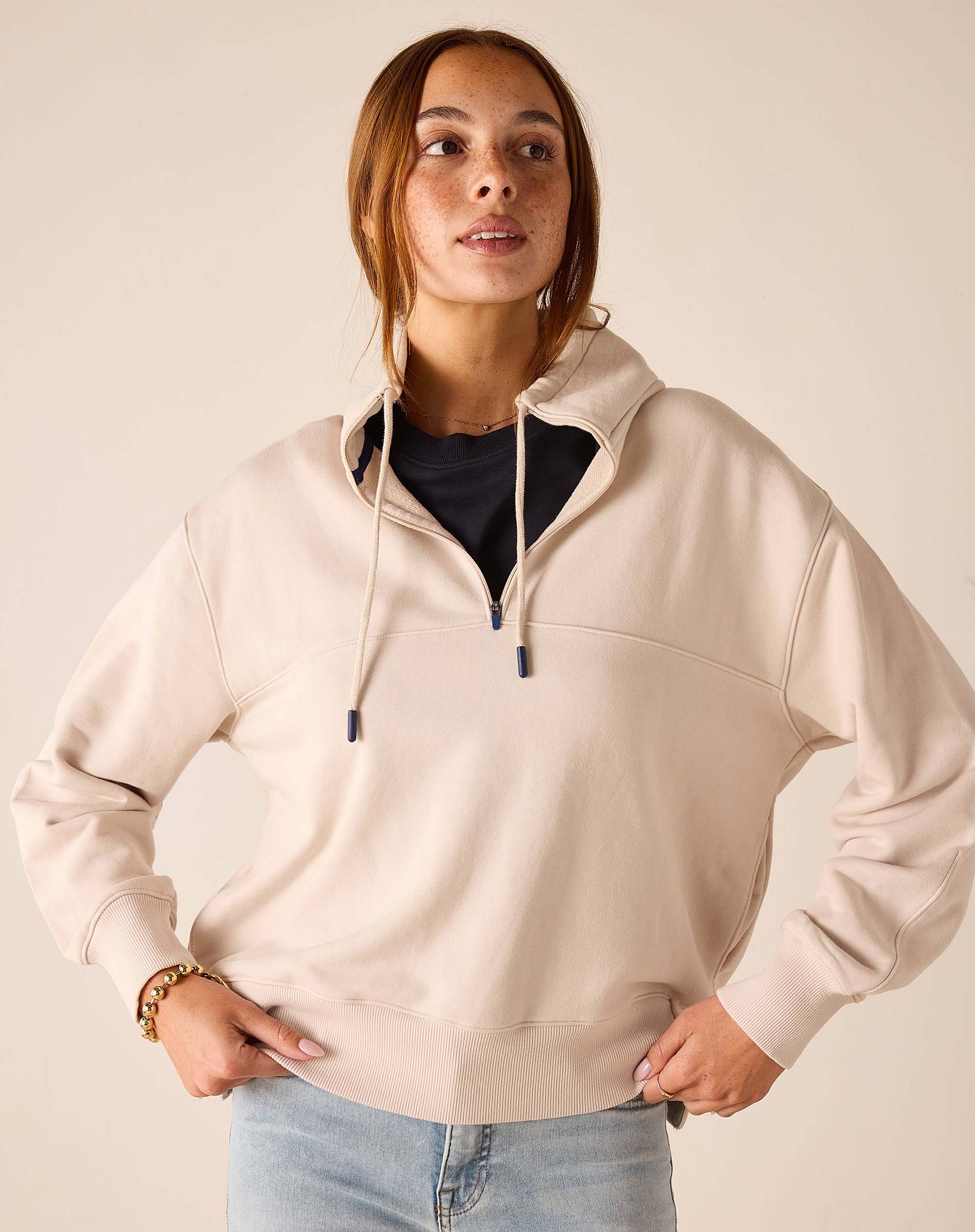 Frenchie Quarter Zip Sweatshirt