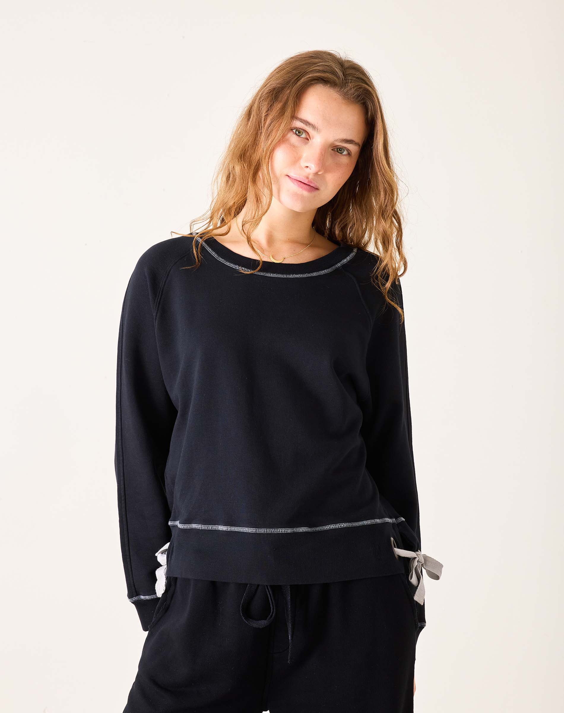 Frenchie Tie Side Sweatshirt