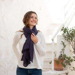 Women's Navy Travel Scarf