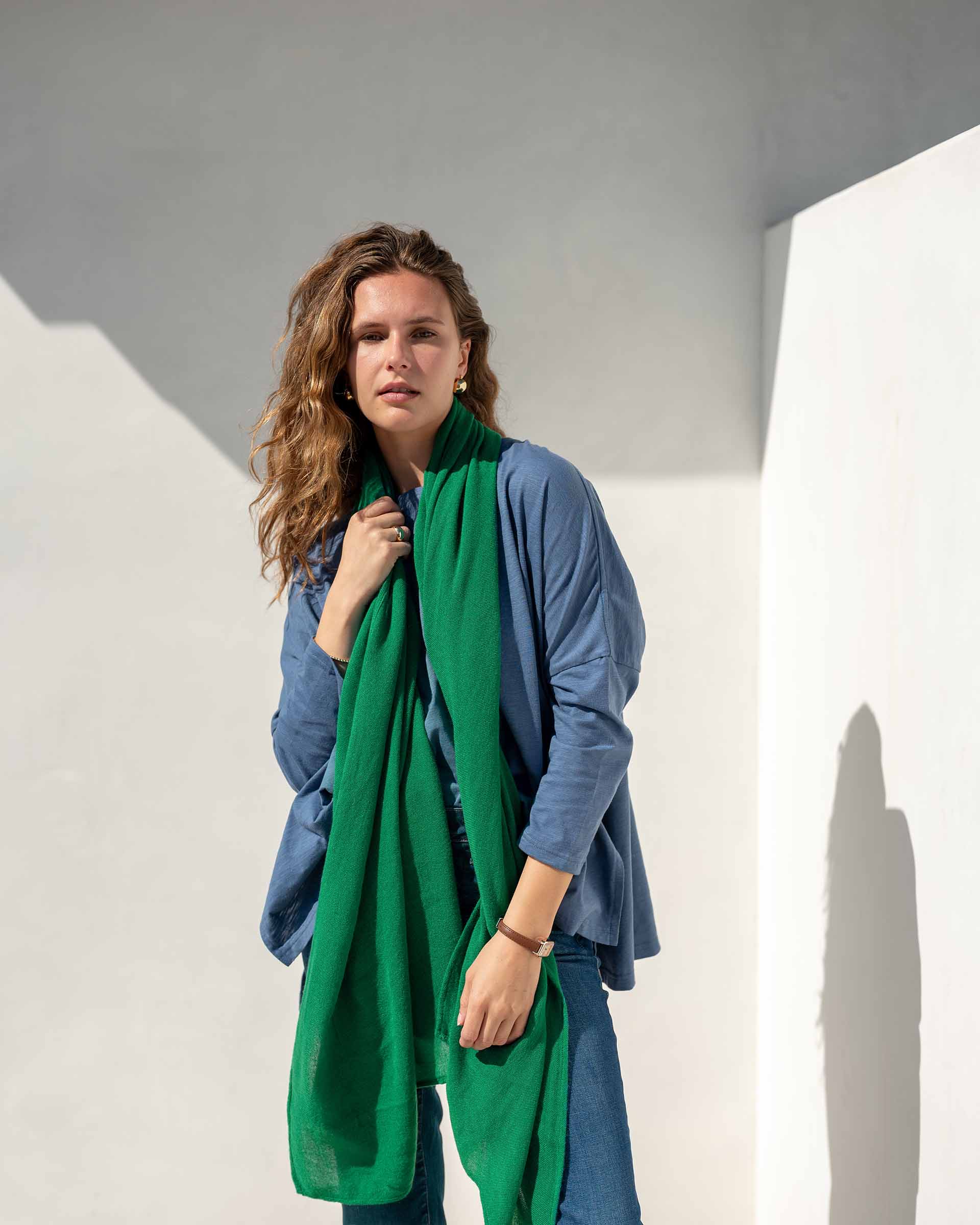 Women's Green Travel Scarf