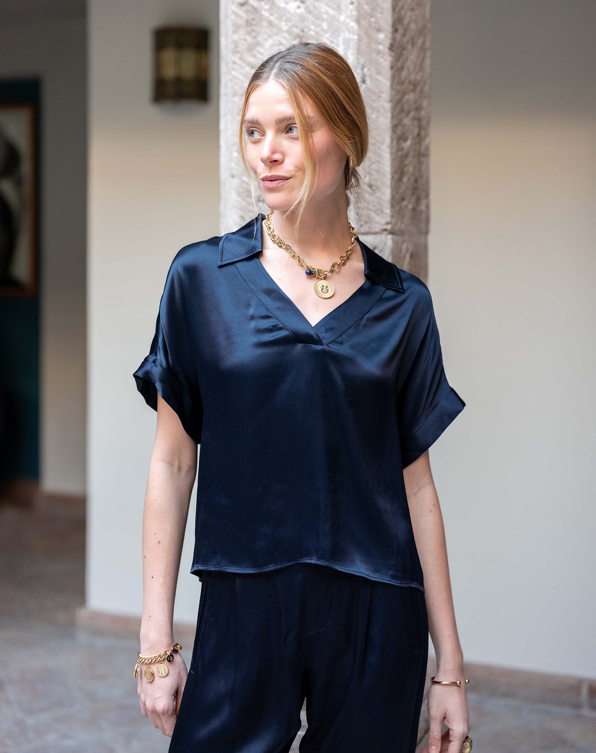 Hadley Satin Boxy Top