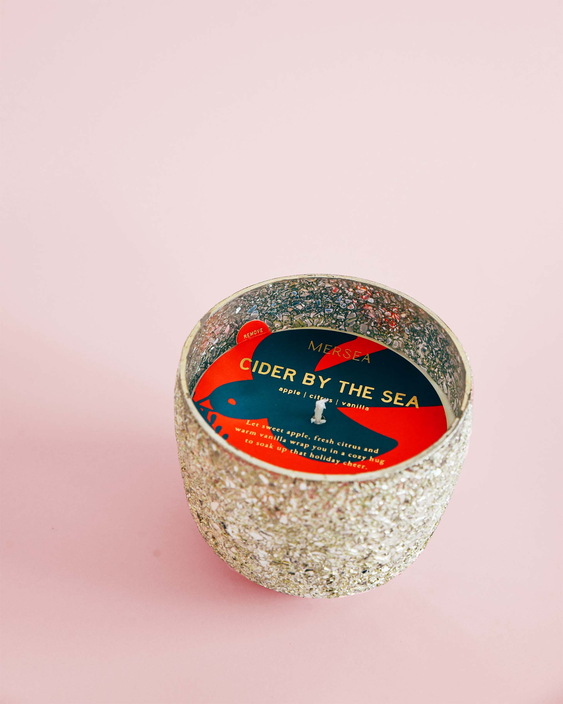 Cider by the Sea Holiday Glitter Candle