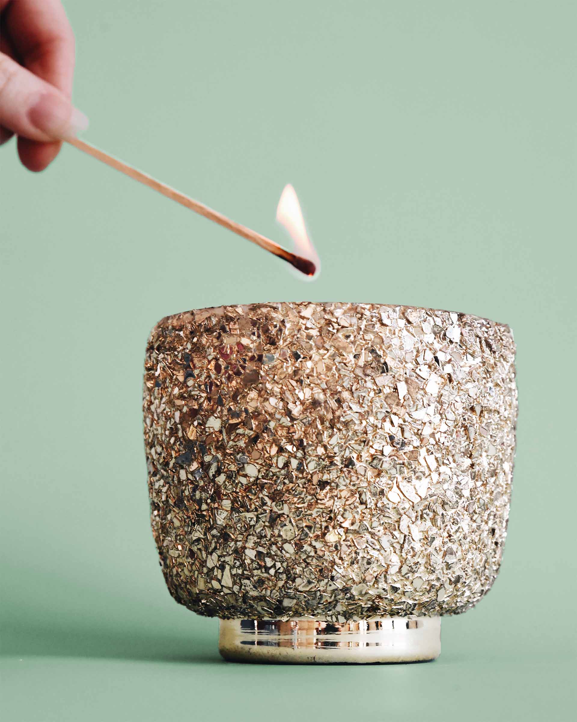 Mersea Sea Pines Holiday Glitter Candle