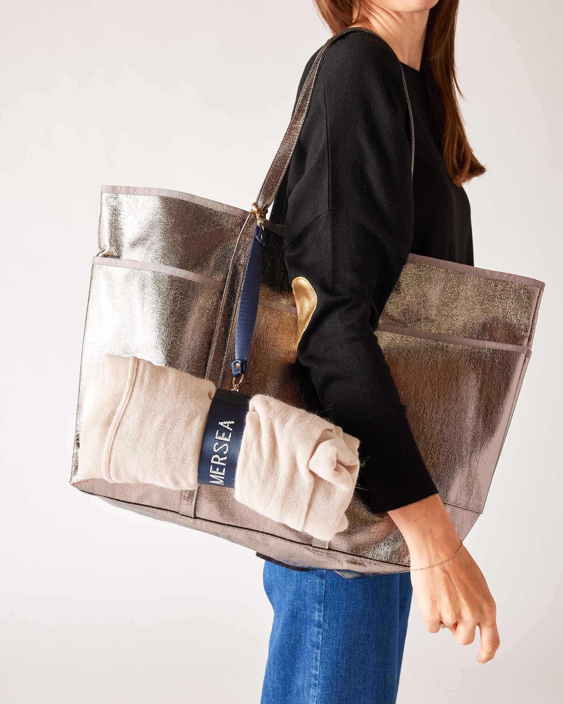 Women's Metallic Everyday Tote