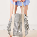 Reversible Striped Beach Bag