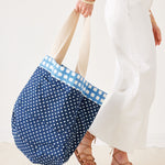 Reversible Striped Beach Bag