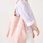 Reversible Striped Beach Bag