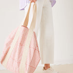 Reversible Striped Beach Bag