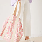 Reversible Striped Beach Bag