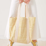 Reversible Striped Beach Bag