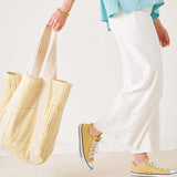 Reversible Striped Beach Bag