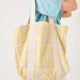 Reversible Striped Beach Bag