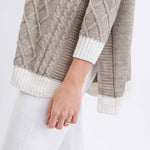 Women's Neutral Cable Knit Sweater