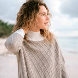 Women's Neutral Cable Knit Sweater