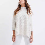 Women's Off White Cable Knit Sweater