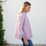 Women's Light Pink Cable Knit Sweater