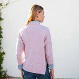 Women's Light Pink Cable Knit Sweater