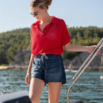 Women's Drawstring Jean Shorts