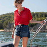Women's Drawstring Jean Shorts