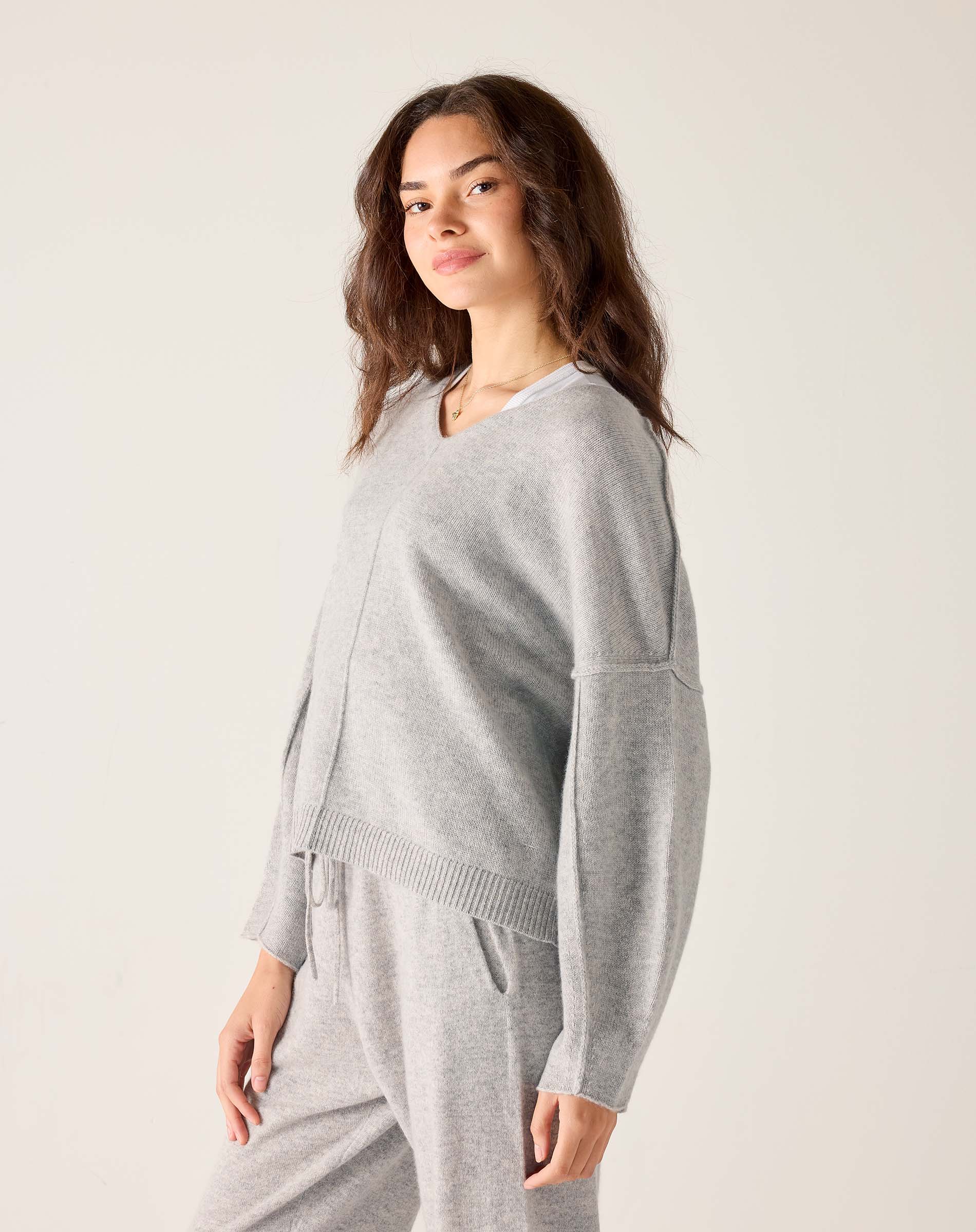 Lugano Cashmere V-Neck Sweater